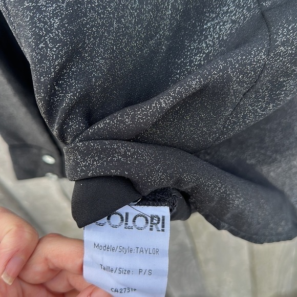 𝅺black Colori Button Down Blouse size Small - Picture 12 of 12